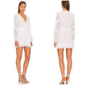 NEW! Veronica Beard White Julia Floral Eyelet Mini Dress